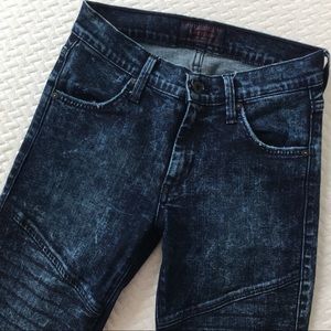 James Jeans acid wash moto skinny
